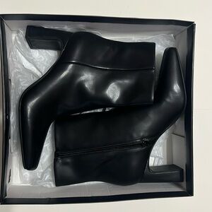 INC Women’s Odelya Dress Booties, Black Smooth.